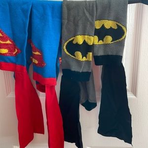 Batman and Superman caped socks superhero’s DC Comics (both pairs included)